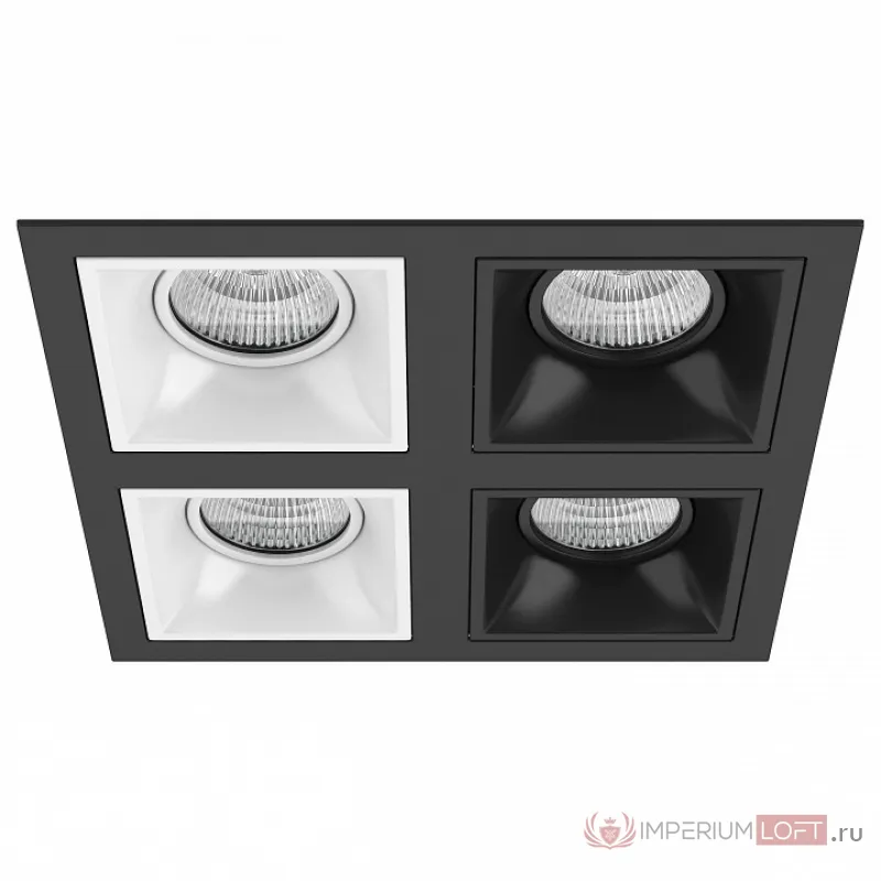 Встраиваемый светильник Lightstar Domino D54706060707 цвет арматуры черно-белый от ImperiumLoft