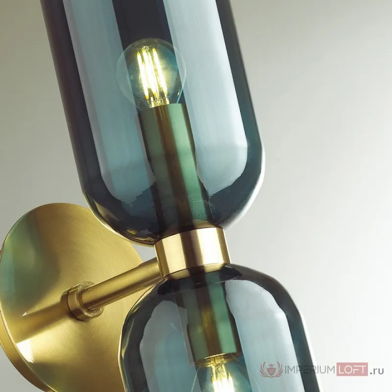 Бра Odeon Light Orinoco 4803/2W Цвет плафонов синий Цвет арматуры бронза от ImperiumLoft