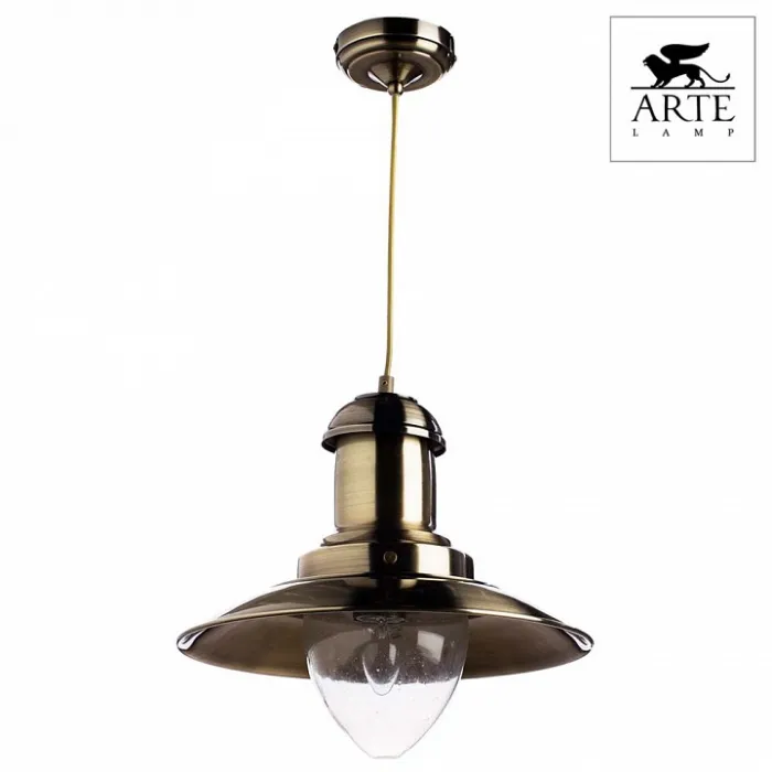Подвесной светильник Arte Lamp Fisherman A5530SP-1AB Цвет арматуры бронза Цвет плафонов прозрачный от ImperiumLoft