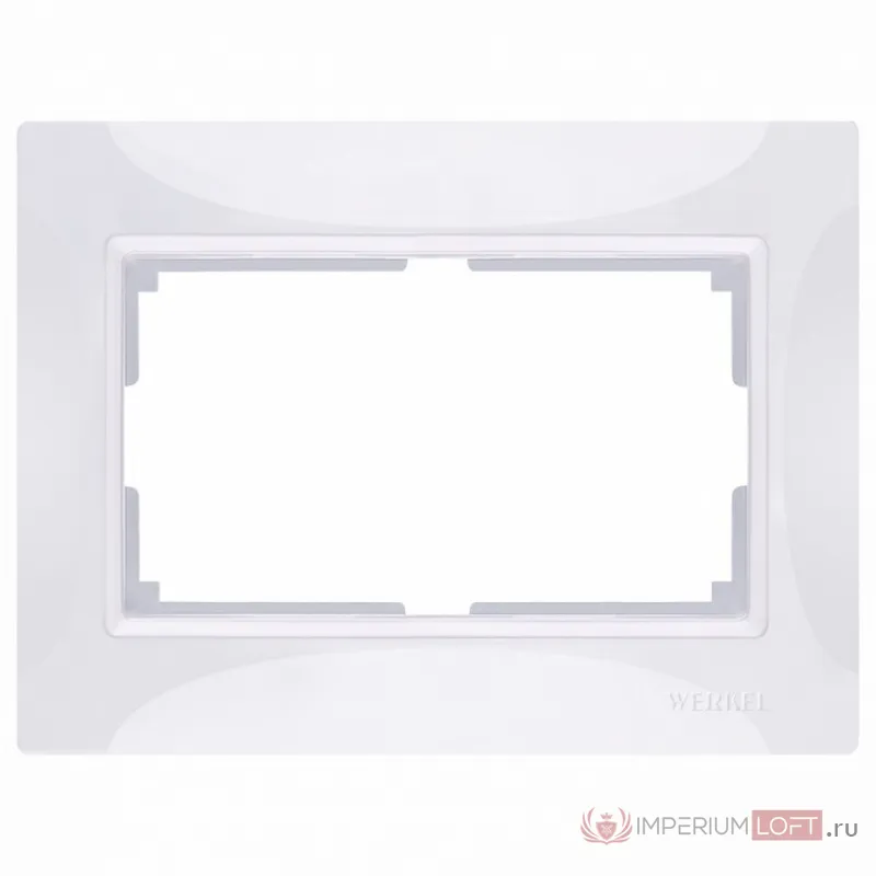Рамка для двойной розетки Werkel WL03 WL03-Frame-01-DBL-white (Белый) Цвет арматуры белый от ImperiumLoft
