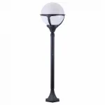 Наземный высокий светильник Arte Lamp Monaco A1496PA-1BK Цвет арматуры черный Цвет плафонов белый