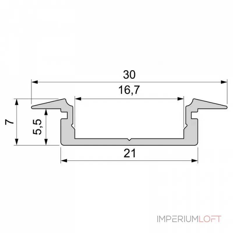 Профиль встраиваемый  Deko-Light ET-01-15 975063 Цвет арматуры черный