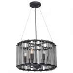 Подвесной светильник Vitaluce V5305 V5305-1/6PL Цвет арматуры черный Цвет плафонов прозрачный от ImperiumLoft