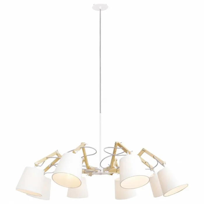 Подвесная люстра Arte Lamp Pinocchio A5700LM-8WH Цвет арматуры белый Цвет плафонов белый от ImperiumLoft