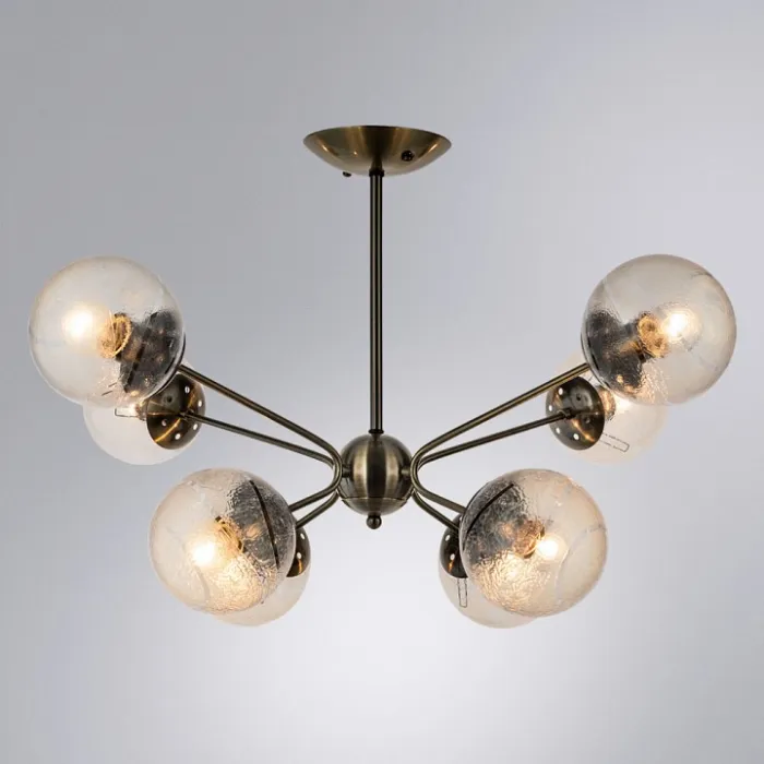 Люстра на штанге Arte Lamp Meissa A4164PL-8AB Цвет арматуры Коричневый Цвет плафонов Неокрашенный от ImperiumLoft