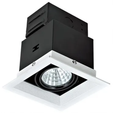 Встраиваемый светильник Ideal Lux Opzione OPZIONE 535.1-5W-WT/BK Цвет арматуры черно-белый Цвет плафонов белый