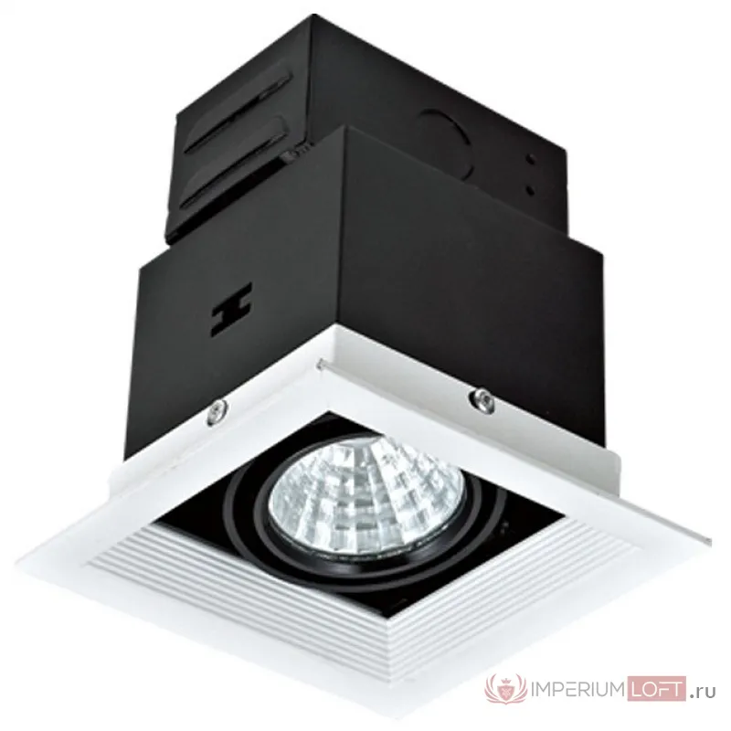 Встраиваемый светильник Ideal Lux Opzione OPZIONE 535.1-5W-WT/BK Цвет арматуры черно-белый Цвет плафонов белый от ImperiumLoft