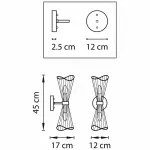 Бра Lightstar Zeta 728623 Цвет арматуры золото Цвет плафонов золото