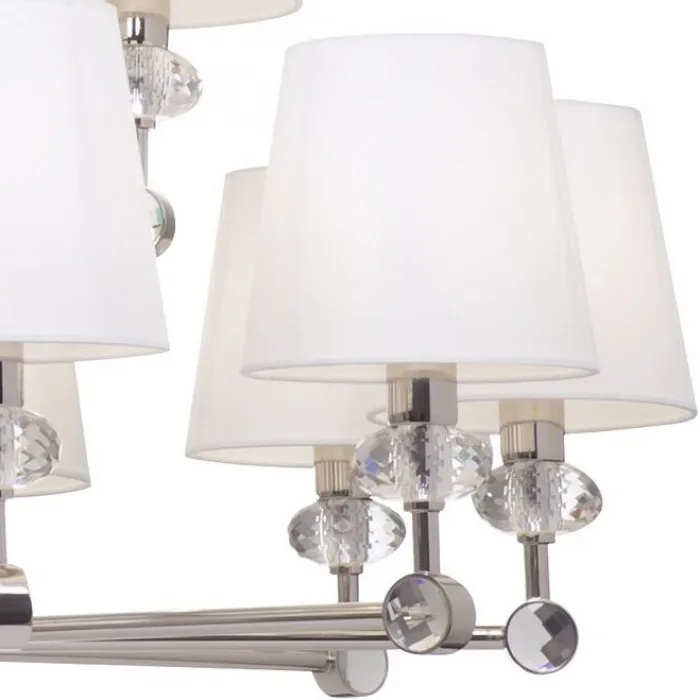 Подвесная люстра Maytoni Riverside MOD018PL-15CH Цвет арматуры хром Цвет плафонов белый от ImperiumLoft