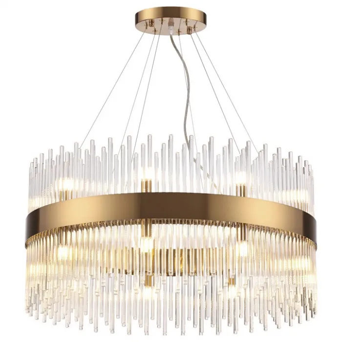 Подвесная люстра Odeon Light Focco 4722/18 Цвет плафонов прозрачный Цвет арматуры бронза от ImperiumLoft
