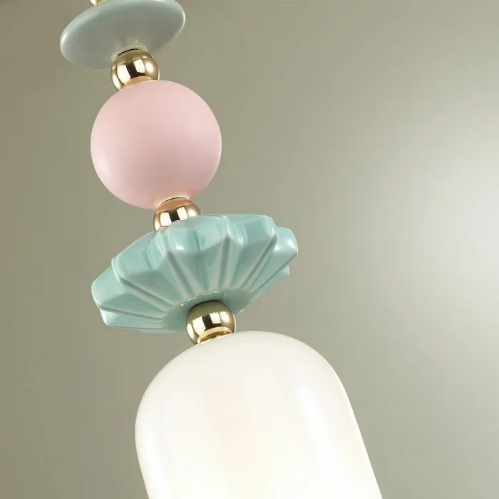 Подвесной светильник Odeon Light Candy 1 4861/1B Цвет плафонов белый Цвет арматуры золото от ImperiumLoft