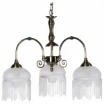 Подвесная люстра Arte Lamp Victoriana A3191LM-3AB Цвет арматуры бронза Цвет плафонов белый от ImperiumLoft