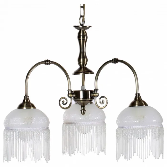 Подвесная люстра Arte Lamp Victoriana A3191LM-3AB Цвет арматуры бронза Цвет плафонов белый от ImperiumLoft