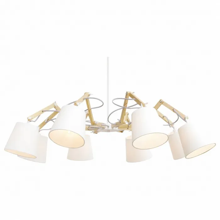 Подвесная люстра Arte Lamp Pinocchio A5700LM-8WH Цвет арматуры белый Цвет плафонов белый от ImperiumLoft