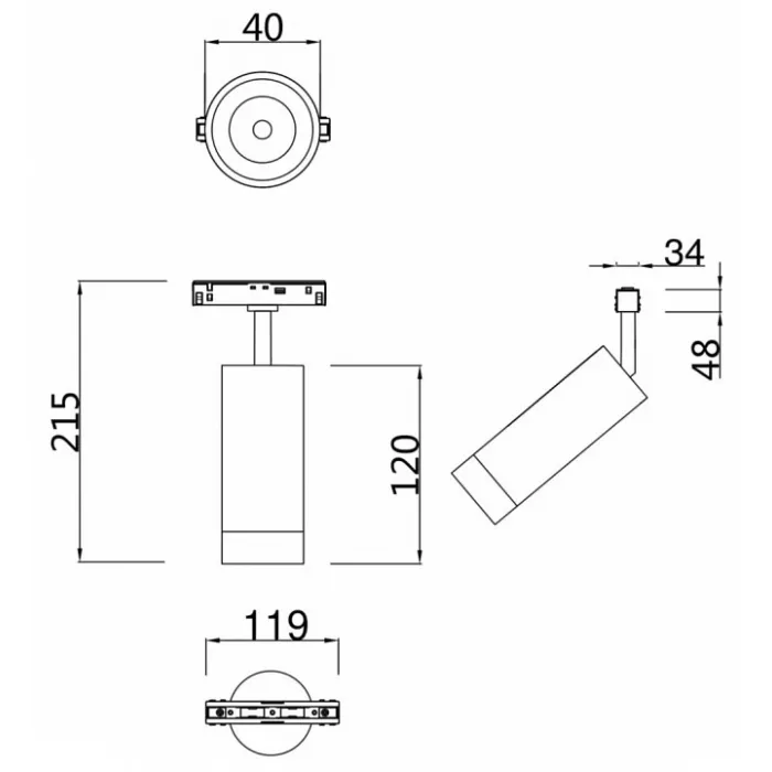 Светильник на штанге Maytoni Focus LED TR019-2-7W3K-W от ImperiumLoft