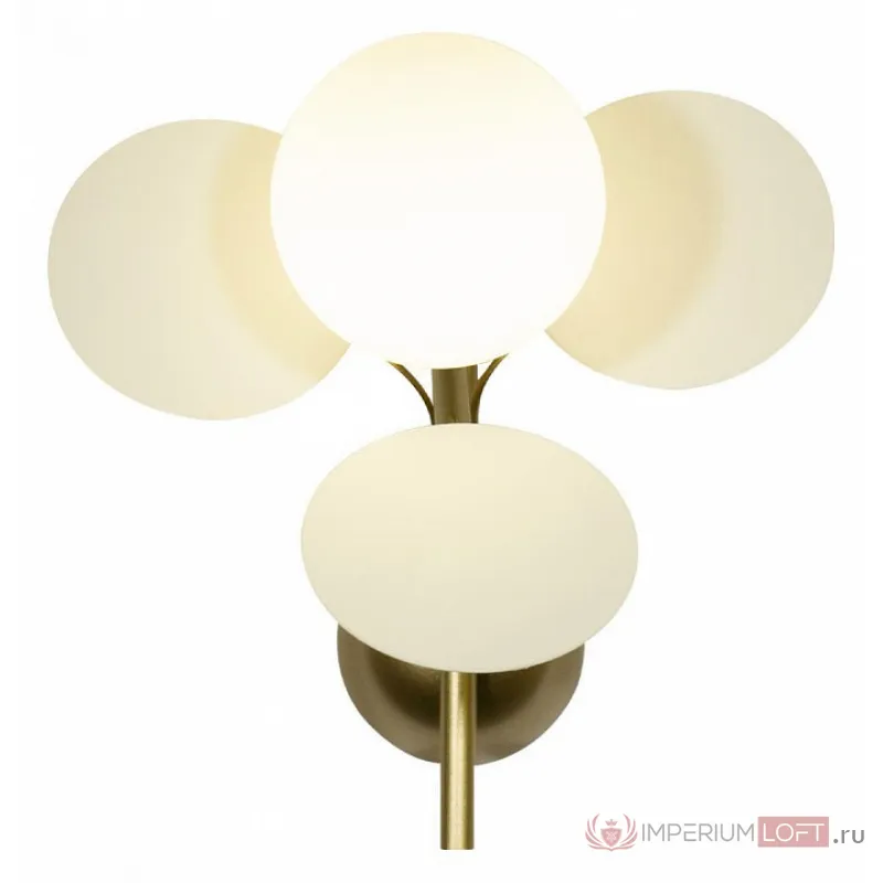 Бра Loft it Matisse 10008/1W white Цвет арматуры золото Цвет плафонов белый от ImperiumLoft