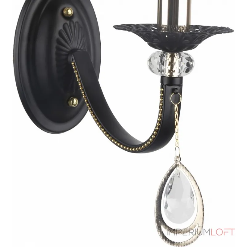 Бра Arte Lamp Dallas A8540AP-1BK Цвет арматуры золото Цвет плафонов прозрачный