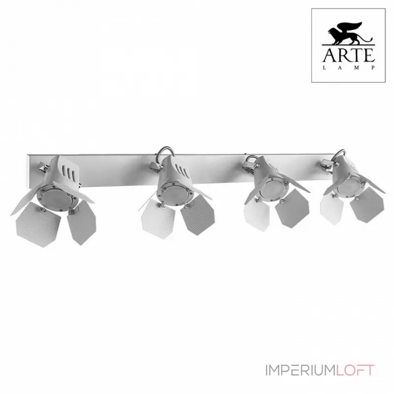 Спот Arte Lamp Cinema A3092PL-4WH Цвет арматуры белый Цвет плафонов белый от ImperiumLoft Спот Arte Lamp Cinema A3092PL-4WH Цвет арматуры белый Цвет плафонов белый от ImperiumLoft