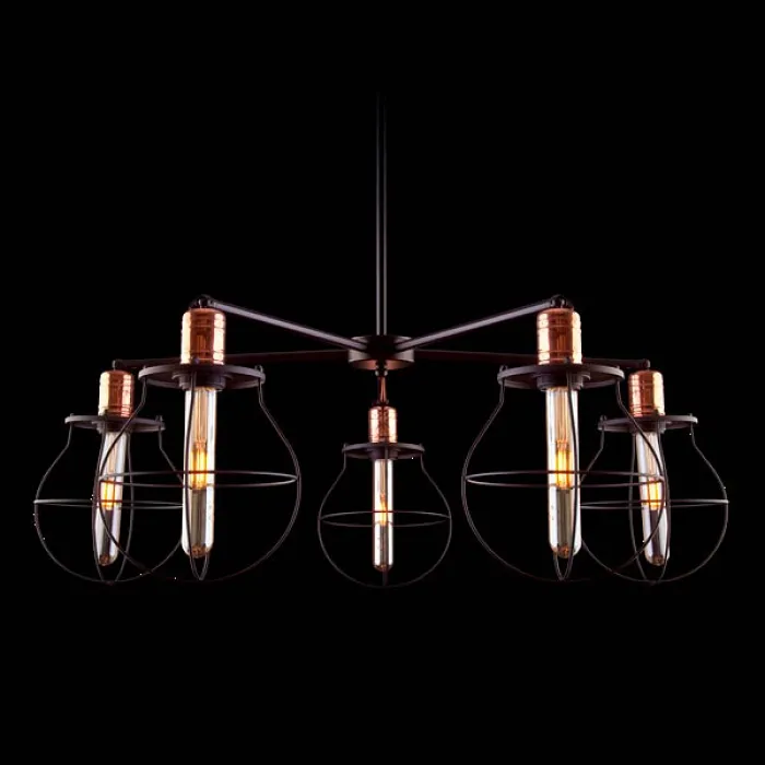 Люстра на штанге Nowodvorski Manufacture 9738 цвет арматуры черный цвет плафонов черный от ImperiumLoft