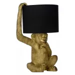 Настольная лампа декоративная Lucide Extravaganza Chimp 10502/81/30 Цвет плафонов черный Цвет арматуры золото от ImperiumLoft