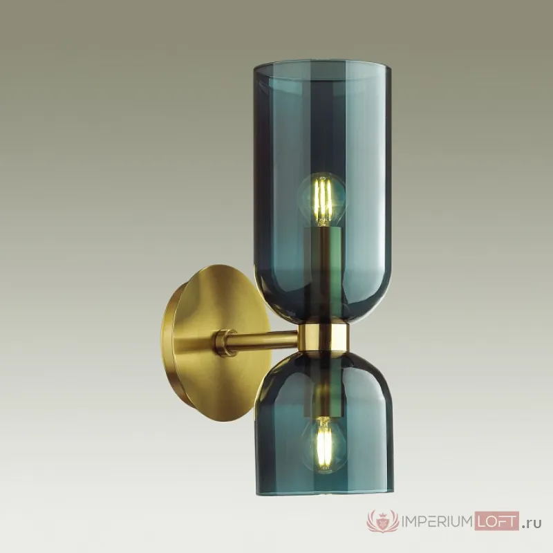 Бра Odeon Light Orinoco 4803/2W Цвет плафонов синий Цвет арматуры бронза от ImperiumLoft