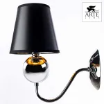 Бра Arte Lamp Turandot A4011AP-1CC Цвет арматуры хром Цвет плафонов черный