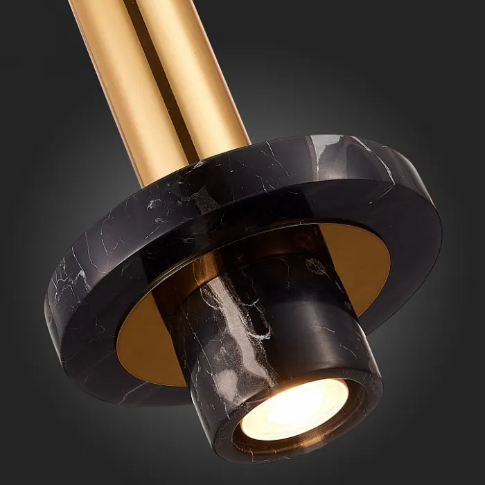 Подвесной светильник ST-Luce Pietra SL1210.403.01 Цвет арматуры золото Цвет плафонов черный от ImperiumLoft