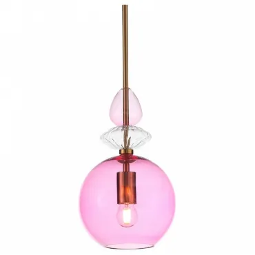 Подвесной светильник ST-Luce Illuvio SL1147.603.01 Цвет арматуры золото Цвет плафонов розовый