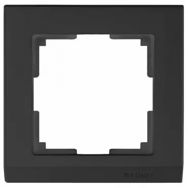 Рамка на 1 пост Werkel Stark WL04-Frame-01-black Цвет арматуры черный