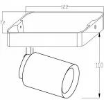 Накладной светильник Deko-Light Librae Linear 348073 Цвет арматуры белый Цвет плафонов серый