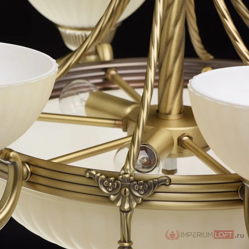 Подвесная люстра MW-Light Афродита 1 317010809 Цвет арматуры бронза Цвет плафонов кремовый от ImperiumLoft