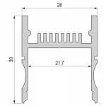 Профиль накладной  Deko-Light AH-01-20 970265 Цвет арматуры серебро от ImperiumLoft