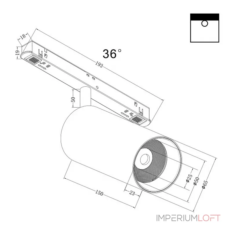 Светильник на штанге Maytoni Focus LED TR032-4-20W3K-M-DS-B