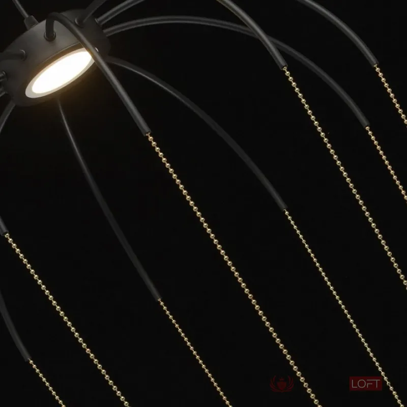 Подвесной светильник MW-Light Стелла 412010701 Цвет арматуры черный Цвет плафонов золото от ImperiumLoft
