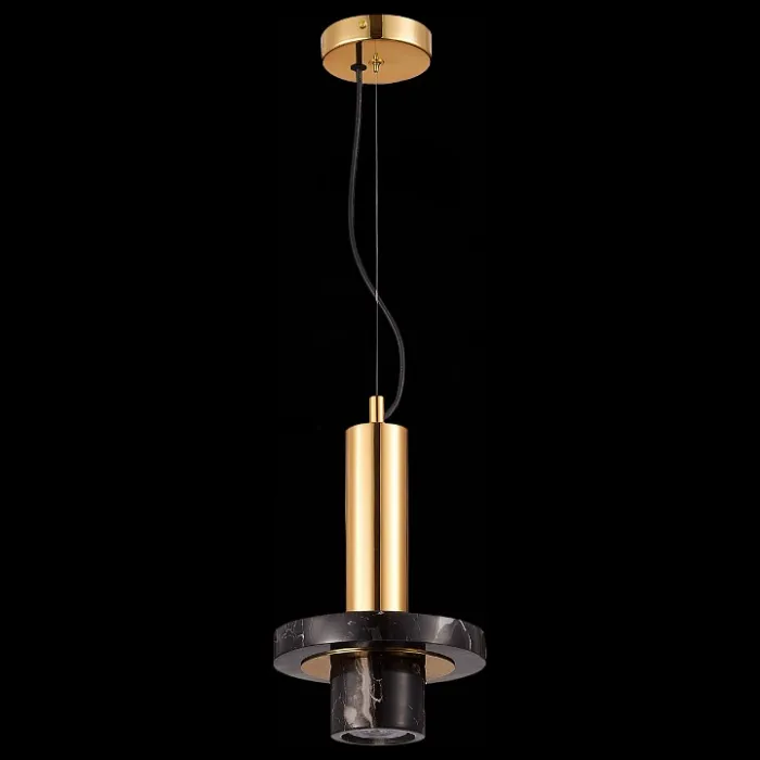 Подвесной светильник ST-Luce Pietra SL1210.403.01 Цвет арматуры золото Цвет плафонов черный от ImperiumLoft