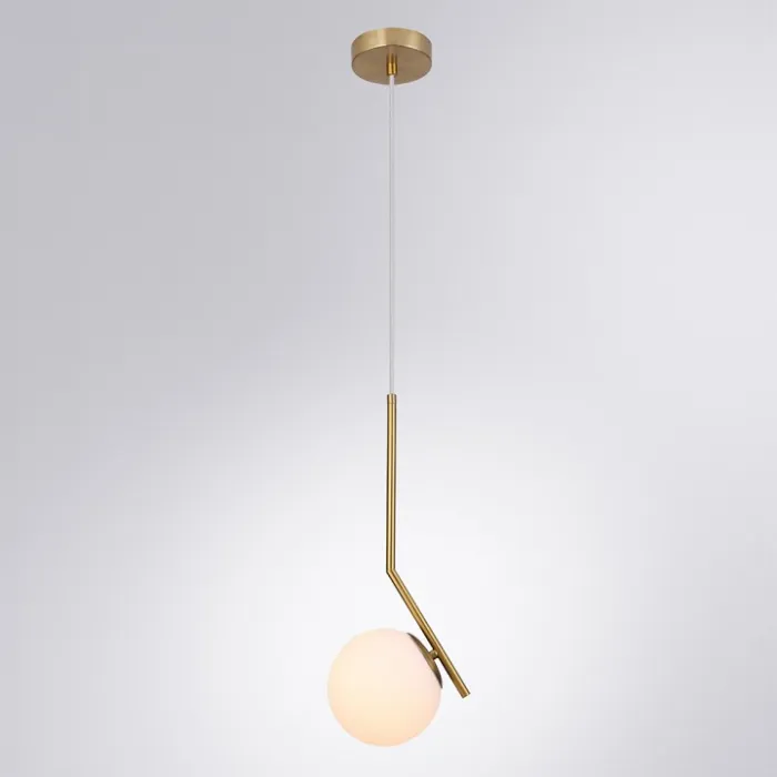 Подвесной светильник Arte Lamp Bolla-Unica A1924SP-1AB Цвет арматуры Коричневый Цвет плафонов Белый от ImperiumLoft