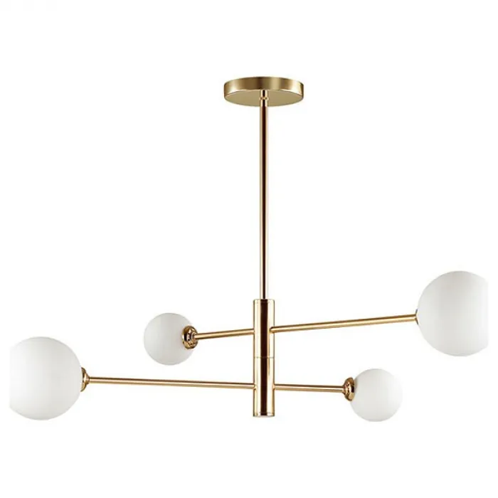 Люстра на штанге Lumion Estelle 4418/4C Цвет арматуры золото Цвет плафонов белый от ImperiumLoft