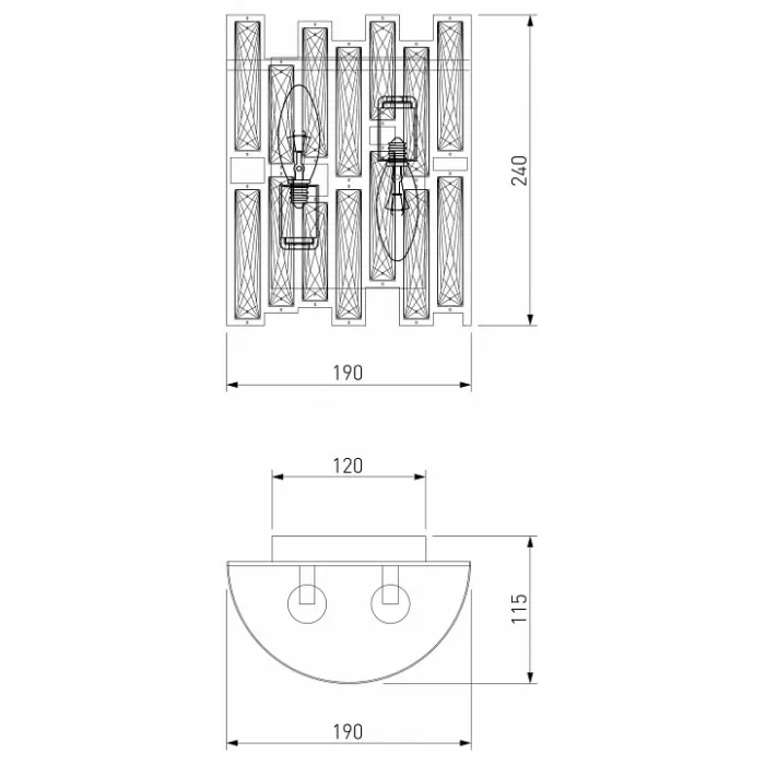 Накладной светильник Bogate's Frammenti 352/2 Strotskis (275/2) от ImperiumLoft