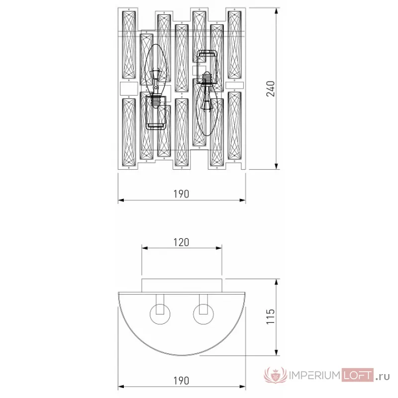 Накладной светильник Bogate's Frammenti 352/2 Strotskis (275/2) от ImperiumLoft