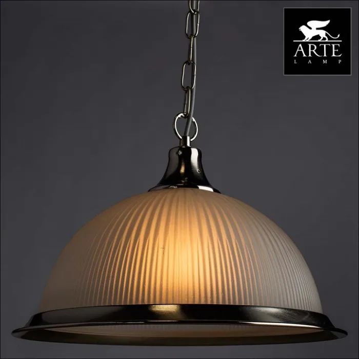 Подвесной светильник Arte Lamp American Diner A9366SP-1SS Цвет арматуры серебро Цвет плафонов прозрачный от ImperiumLoft