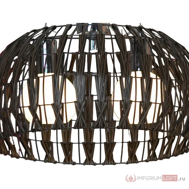 Подвесной светильник Lussole Fenigli LSX-4173-02 Цвет арматуры хром Цвет плафонов коричневый от ImperiumLoft