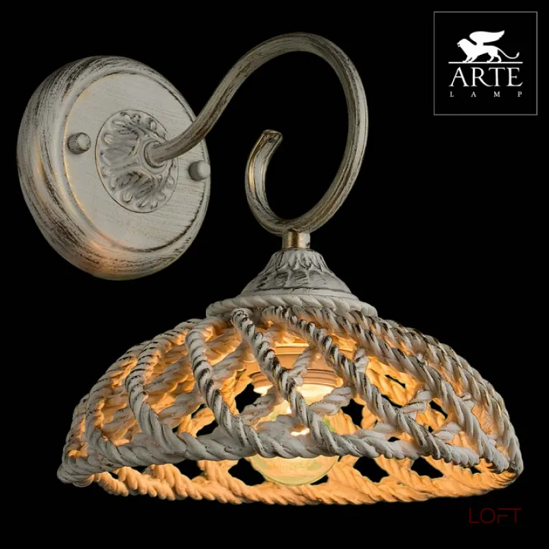 Бра Arte Lamp Twisted A5358AP-1WG Цвет арматуры золото Цвет плафонов золото