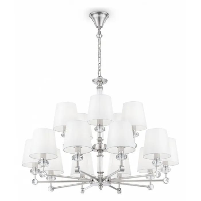 Подвесная люстра Maytoni Riverside MOD018PL-15CH Цвет арматуры хром Цвет плафонов белый от ImperiumLoft