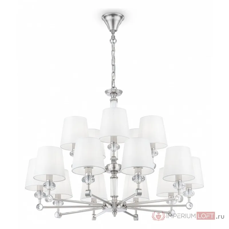 Подвесная люстра Maytoni Riverside MOD018PL-15CH Цвет арматуры хром Цвет плафонов белый от ImperiumLoft