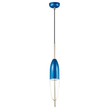 Подвесной светильник Odeon Light Larus 4612/5L Цвет арматуры синий Цвет плафонов синий