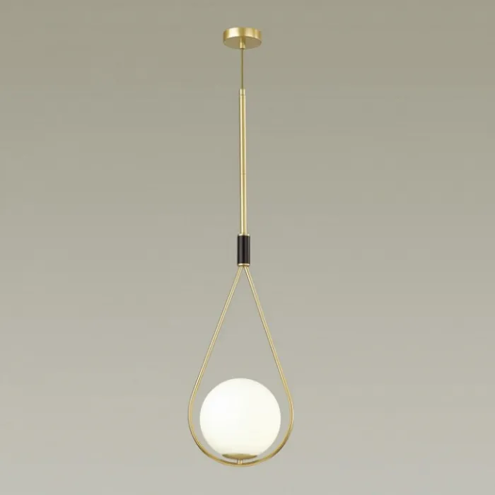 Подвесной светильник Odeon Light Flari 4810/1A Цвет плафонов белый Цвет арматуры золото от ImperiumLoft