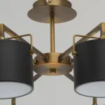 Люстра на штанге MW-Light Сайрус 721010408 Цвет арматуры бронза Цвет плафонов черный от ImperiumLoft