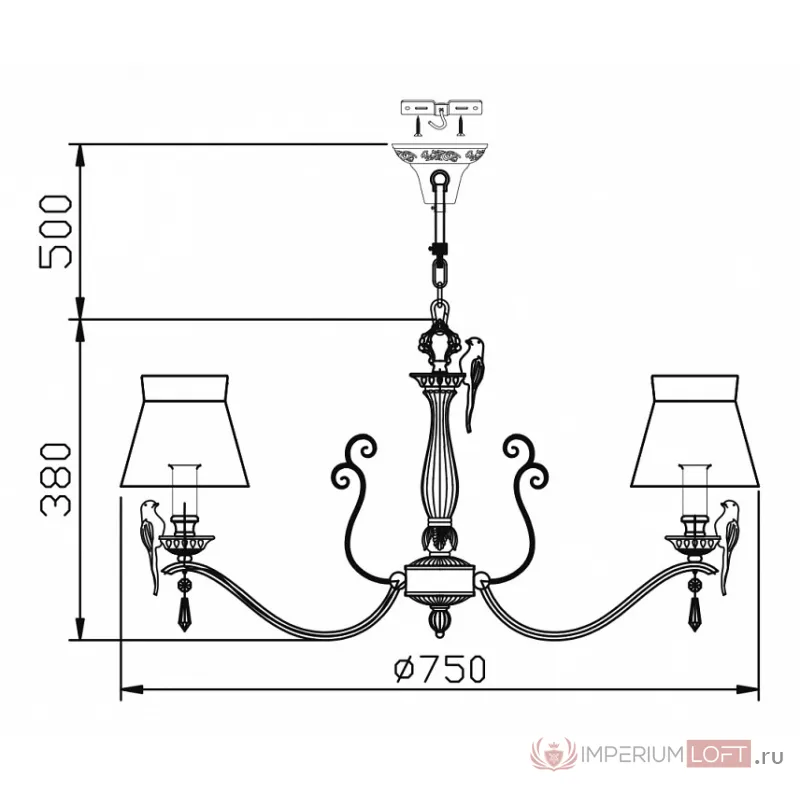 Подвесная люстра Maytoni Bird ARM013-08-W Цвет арматуры белый Цвет плафонов белый от ImperiumLoft