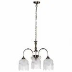 Подвесная люстра Arte Lamp Victoriana A3191LM-3AB Цвет арматуры бронза Цвет плафонов белый от ImperiumLoft