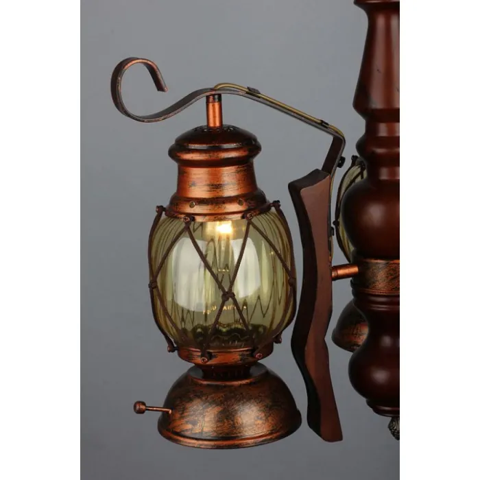 Подвесная люстра Omnilux Maceira OML-58303-03 Цвет арматуры коричневый Цвет плафонов коричневый от ImperiumLoft